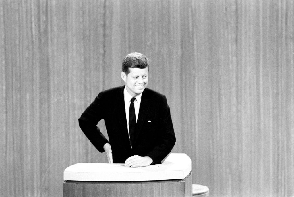 John F. Kennedy during the Kennedy-Nixon debates, 1960.