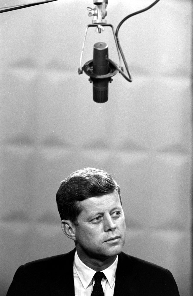 Photo of JFK made during the Kennedy-Nixon debates, 1960.