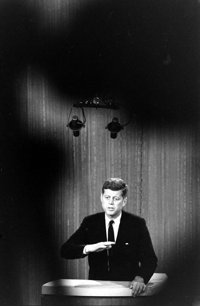 Photo of JFK made during the Kennedy-Nixon debates, 1960.